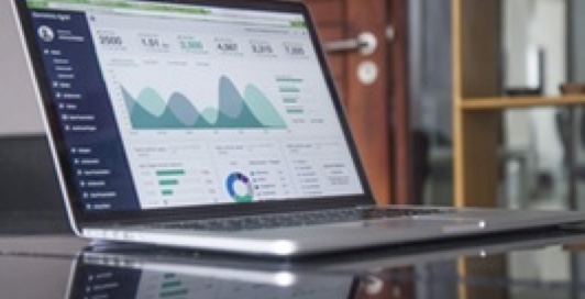 Laptop with graphs